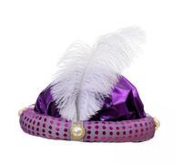 Harilla 2x Indian Sultan Turban Hats Prince Hat Headscarf Indian Cap Costume Accessory Sultan Hat Head Wraps for Men And Women Cosplay