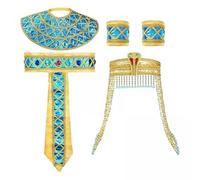 Harilla 2x Women's Egyptian Costume Accessories Egyptian Costume Egypt Queen Headdress Wristband for Birthday Party Pretend Play Outfit