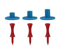 Harilla 3 Pieces Golf Rubber Tees Holder for Driving Range Hitting Mats Practical 20mm 25mm 30mm Golf Training Stable Golf Equipment, Red