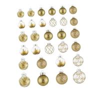 Harilla 30Pcs Christmas Tree Decorations Decorative Xmas Balls Baubles Christmas Ball Ornaments for Party Yard Festival Anniversary, Gold