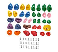 Harilla 36 Pieces Rock Climbing Wall Holds Climbing Rock Wall Grips Gift Play Set Sturdy Easy to Install Multi Size for Backyard Gym