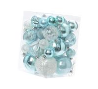 Harilla 36x Christmas Tree Hanging Ornaments Xmas Decor Decorative Xmas Balls Baubles for Porch Yard Indoor Wreath Garland Festival, White Light Blue