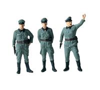 Harilla 3x 1/72 Figure Models Art Decorations Diorama Layout German Officer Models for Crafts Miniature Scene