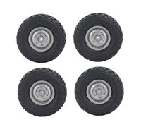 Harilla 4 Pieces 1//16 Scale Wheel Tires, 72mm Soft Tire, RC Tires for WPL B14 C14 C24 Trucks Model, Argent