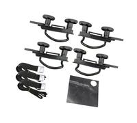 Harilla 4 Pieces Roof Box U Bolt Clamps Universal with 3 Straps Professional Easy to Install Spare Parts Car Van Mounting Fitting Kit