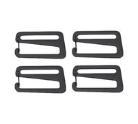 Harilla 4x Webbing Hook Clip, Strap Buckle Backpack Clip, Zinc Alloy Metal G Hooks Buckles Clips for Hiking Sewn Loop Webbing, Black