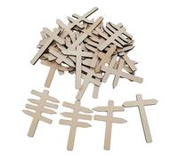 Harilla 50x Wooden Directional Sign Micro Landscape Signposts Simulation Sandbox Toy Model DIY Mini Signposts for Sand Table Scene, Set A