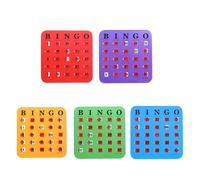 Harilla 5Pcs Bingo Cards with Sliding Window Easy to Read Large Print Bingo Cardboard Books for Seniors Large Group Family Party Game