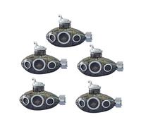 Harilla 5Pcs Mini Aquarium Decor for Kids 2x1.3inch PVC Figurine, Bronze Color