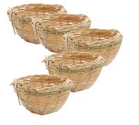 Harilla 5x 4'' Handmade Parrot Hatching Breeding Nest W/Hook Canary