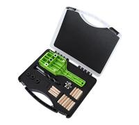 Harilla 6 8 10 mm Woodworking Dowel Jig Self Centering Punch Locators Accessory Multifunctional Handheld Dowel Jig Drillings Guide, Green