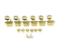 Harilla 6 Pieces Retro Electric Guitar Tuners Split Shaft Tuning Pegs Sturdy with Bushings Screws Accessory Spare Parts 1/15 6R, Golden