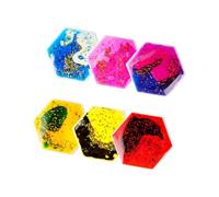 Harilla 6x Sensory Soft Gel Liquid Toys,Kids Sensory Toys,Water Sensory Pad,Fidget Toys,Fidget Liquid Motion Toys,for Toddlers,Kids, Hexagon