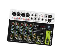 Harilla 7 Channel Audio Mixer DJ Audio Mixer Amplifier Stereo Equalizer DJ Mixer DJ Sound Mixing for Performance PC KTV Party