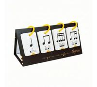 Harilla 72 Pieces Rhythm Practice Cards with Binder Rings Combinable Beginner Music Learning Card Set Loop-Bound for Young Learners, Classroom Activities