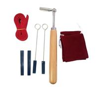 Harilla 7Pcs Piano Tuning Kit Tuner Tools Set Professional Portable Temperament Strip Mutes with Handles Rubber Wedge Mutes