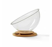 Harilla Acrylic Resting Pod Cat Bed Lounger Track Furniture acrylic shell with solid wood base for stable rest and play suitable, Extra Large, Space Capsule Turntable Density Board