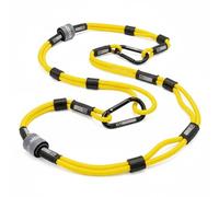 Harilla Adjustable Elastic Rope Bungee Cord Tie Down Strap Hooked Cord With Latex Core For Transport And Multi Point Grip Suitable for vehicles marine use, Yellow, Yellow