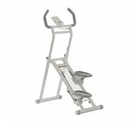 Harilla Adjustable Stepper Cardio Exercise Machine with Smooth Motion Silent Pulley and Metal Construction Suitable for Home, White