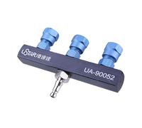 Harilla Air Hose Splitter, Airbrush Hose Joint, Air Compressor Splitter, Leakproof Metal Airbrush Adapter 3 Way Quick Connect Coupler