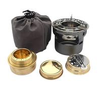 Harilla Alcohol for Backpacking Lightweight Spirit Burner Aluminium Stand for Camping Hiking Accessory, gray