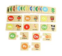 Harilla Alphabet Puzzles Matching Game Teaching Aids Educational Enlightenment English Words Study Abc Puzzles for Kids Kindergarten