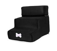 Harilla Animals Stairs Three Tier Ladder Non Slip Bed Steps Washable Removable Cover Portable Sponge Suitable for Pets Reaching Couch Home Bedroom