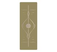 Harilla Anti Slip Exercise Pad Non Slip Mat Workout Mat Floor Pad With Pu And Rubber Blend Two Sided Traction Joint Supporting Padding Sweat Managing Surface, Khaki Yellow