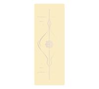 Harilla Anti Slip Exercise Pad Non Slip Mat Workout Mat Floor Pad With Pu And Rubber Blend Two Sided Traction Joint Supporting Padding Sweat Managing Surface, Cream Yellow