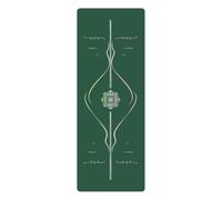 Harilla Anti Slip Exercise Pad Non Slip Mat Workout Mat Floor Pad With Pu And Rubber Blend Two Sided Traction Joint Supporting Padding Sweat Managing Surface, Dark Green