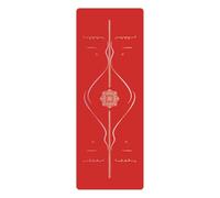 Harilla Anti Slip Exercise Pad Non Slip Mat Workout Mat Floor Pad With Pu And Rubber Blend Two Sided Traction Joint Supporting Padding Sweat Managing Surface, Red