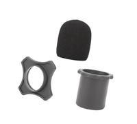 Harilla Anti-slip Ring Microphone Sponge Cover Portable Anti-fall Bottom Rod Sleeve Microphone Cover for Live Performance Adults, Black