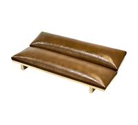 Harilla Arm Rest for Nails Tech Hand Rest Pillow Essentials Space Saving Professional Flexible Gifts Wood Base Sturdy for Manicurist, Dark Brown