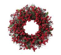 Harilla Artificial Christmas Wreath Xmas Wreath Wall Hanging Decorative Xmas Decoration Seasonal Garland for Holiday Fireplace, 45CM