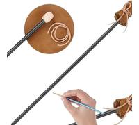 Harilla Artist Mahl Stick Set for Steadying Painter Hand Arm Rest Tool with Artificial Leather Falling in Art Mahl Stick Acrylic Rod with Artificial Leather for Students, Artists