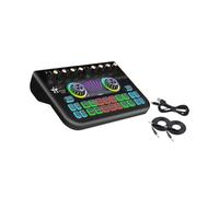 Harilla Audio Mixer Voice Changer Sound Card,Professional,Webcast Live Stream Sound Card Sound Card for PC,Phone KTV Recording, black