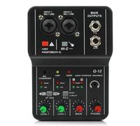 Harilla Audio Mixing Console Interface Mixer Board With Instrument Input Built In Sound Card For PC Real Time Headphone Playback Suitable for podcast production voiceover work home studios