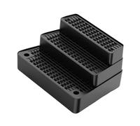 Harilla Automatic Cat Litter Box Ramp 3 Steps Pad Mat with Non Slip Feet Easy to Clean Footboard Cat Litter Stair for Elderly Cats, Black