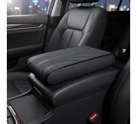 Harilla Automobile Armrest Car Armrest Cushion Center Console Pad Elbow Rest With Nappa Leather And Memory Foam For Soft Support And Muscle Relief suitable , Passionate Red