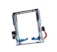 Harilla Automobile Lift Model Simulation 1/64 Diorama Decoration Repair Equipment Miniature Sculpture for Workshop Scene Repair Shop, Deluxe white A01