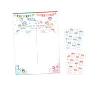 Harilla Baby Gender Reveal Poster Boy Girl Voting Game, Baby Birthday Supplies, Party Centerpiece, Utility Fun Gender Reveal Game, White