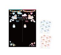 Harilla Baby Gender Reveal Poster Boy Girl Voting Game, Baby Birthday Supplies, Party Centerpiece, Utility Fun Gender Reveal Game, Black