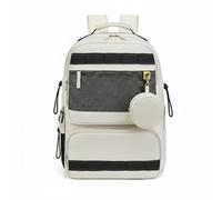 Harilla Backpack School Backpack Travel Backpack Laptop Backpack Daypack With Water Resistant And Easy Access Front Pocket Suitable for students use short trips, Off White, Off White, 18 Inch