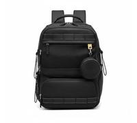 Harilla Backpack School Backpack Travel Backpack Laptop Backpack Daypack With Water Resistant And Easy Access Front Pocket Suitable for students use short trips, Black, Black, 18 Inch