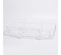 Harilla Balcony Hanging Stand Iron Railing Mounted Flower Box Holder Rectangular Vegetable Rack For Windowsill Sturdy Construction Space Efficient Suitable For Patio Home Garden