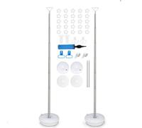Harilla Balloon Support Pole Balloon Column Stand Balloon Pillar Kit Balloon Stand Base With Telescopic Metal Pole And Fillable , Telescopic Rod With Aluminum Film Balloon Holder Set