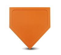 Harilla Baseball Home Plate Rubber Plate Softball Base Training Marker With Raised Inner Outline Portable For Skill Team Practice Community Parks Backyard Play, Orange