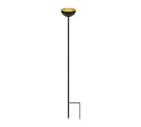 Harilla Bee Watering Station Bee Cup with Metal Stake Pollinator Water Feeder Ornament for Courtyard Yard Outdoor Patio Decor, Yellow