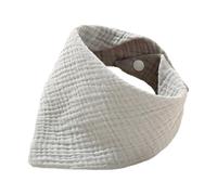 Harilla Bib Unisex Comfortable Skin Friendly, Soft, Triangle Bandana Drool Bib Burp for Newborn, Drooling Teething, Light Gray