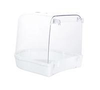 Harilla Bird Bath for Cage Bird Bathtub Practical Accessory Bathing Tub Hanging Birdbath Toy for Cockatiel Small Birds Budgerigar, White